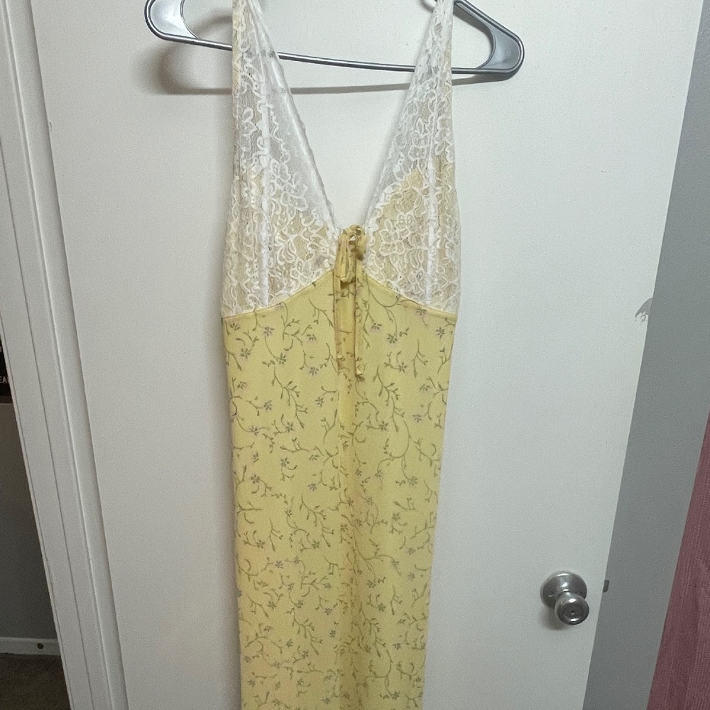 yellow, lace dress - L